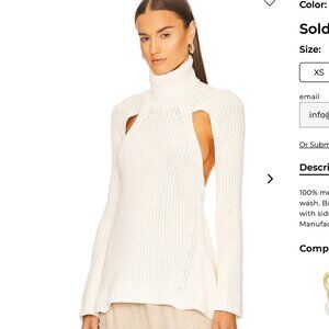 Cult Gaia  lapis knit sweater in white - Small